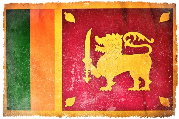 Гранж-флаг Шри-Ланки — стоковое фото