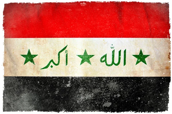 Гранж-флаг Ирака — стоковое фото