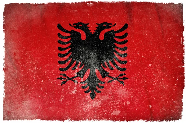 Albania bandiera grunge — Foto Stock