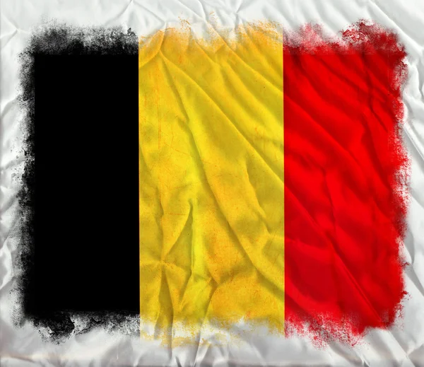 Belçika grunge bayrağı — Stok fotoğraf