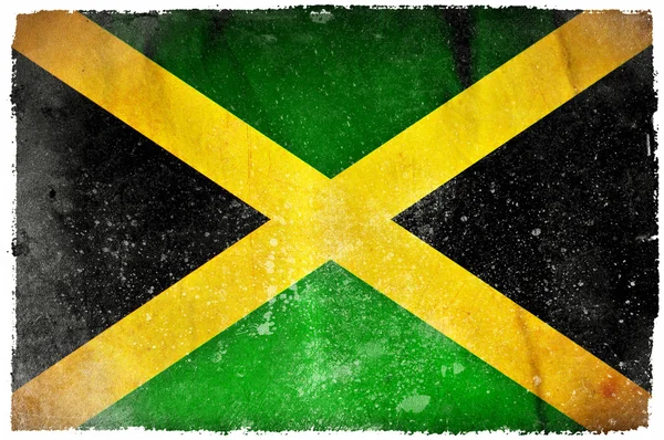 牙买加 grunge 旗 — 图库照片