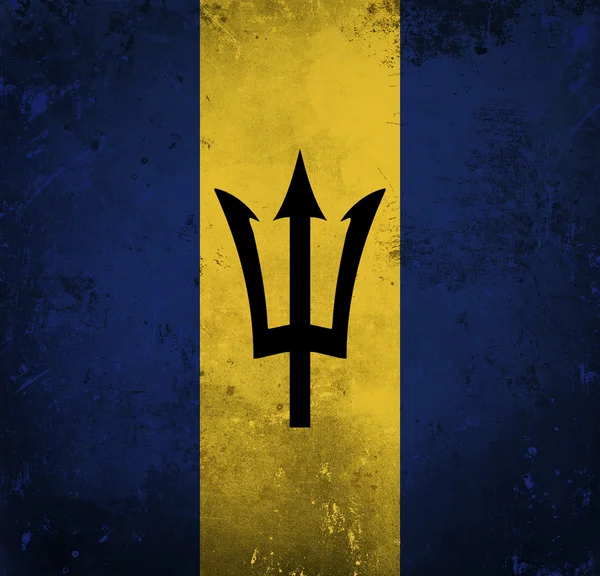 Bandeira de Grunge de Barbados — Fotografia de Stock