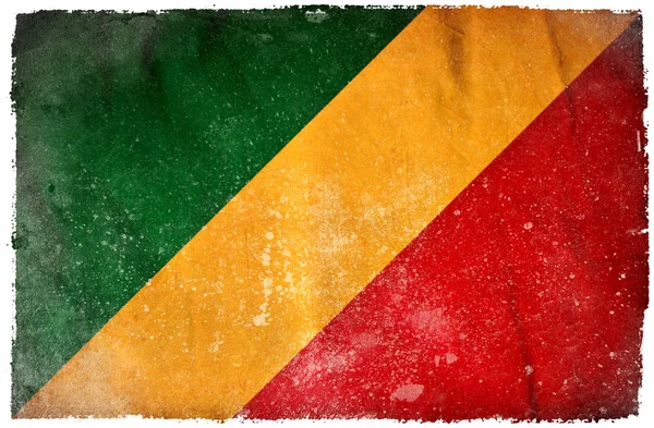 Kongo grunge vlajka — Stock fotografie