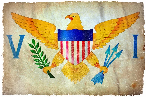 Bandera Grunge Islas Vírgenes —  Fotos de Stock