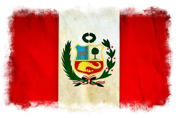 Peru grunge bayrağı — Stok fotoğraf