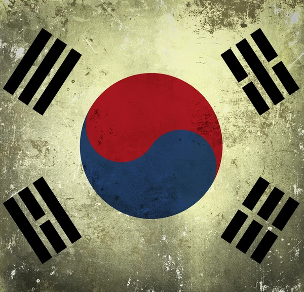 Grunge Dél-korea zászlaja — Stock Fotó