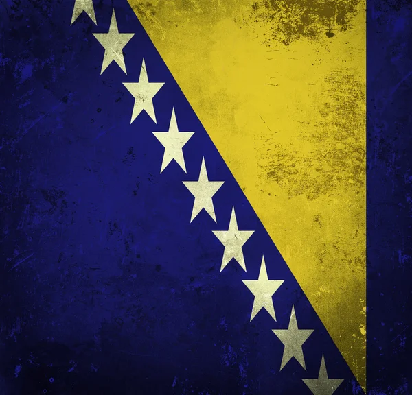 Grunge lippu Bosnian ja herzegovina — kuvapankkivalokuva