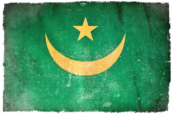 Bandera grunge de Mauritania — Foto de Stock