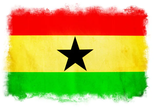 Drapeau grunge Ghana — Photo