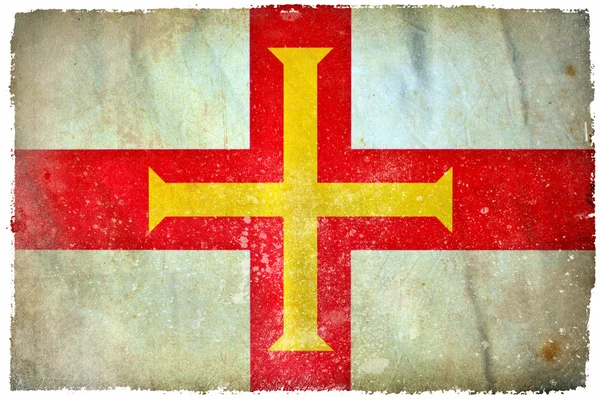 Guernsey Grunge Flagge — Stockfoto