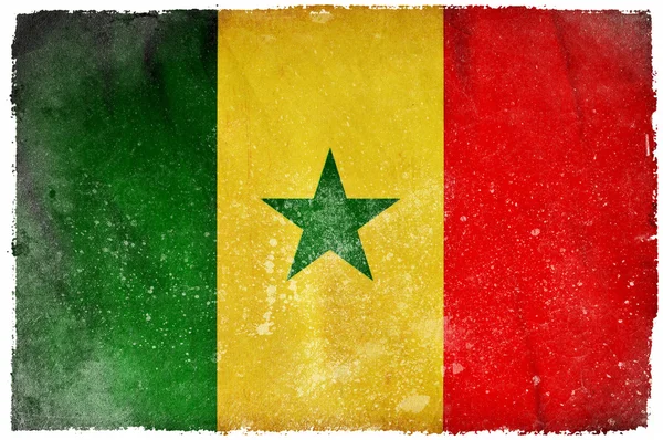 Bandera grunge Senegal —  Fotos de Stock