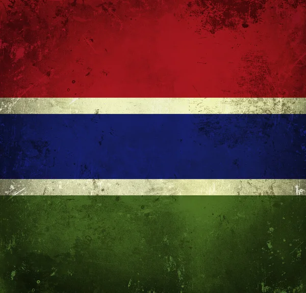 Гранж-флаг Гамбии — стоковое фото