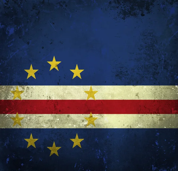 Bandeira Grunge de Cabo Verde — Fotografia de Stock
