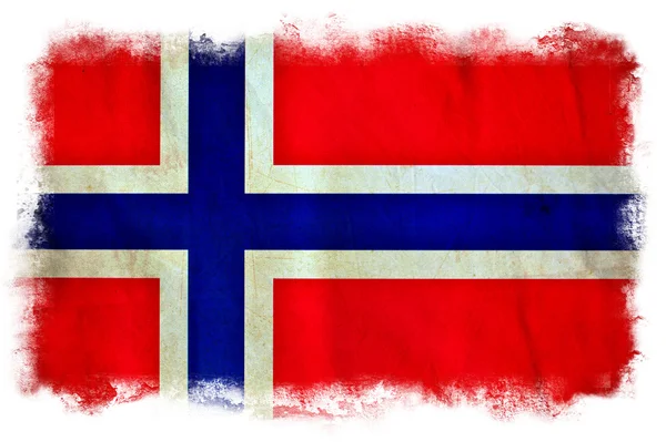 Noorwegen grunge vlag — Stockfoto