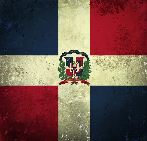 Bandera Grunge de República Dominicana —  Fotos de Stock