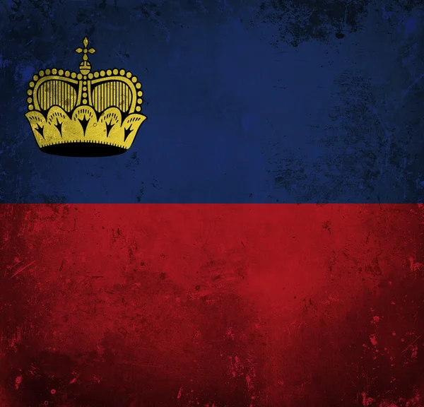 Grunge flag of Liechtenstein — Stock Photo, Image