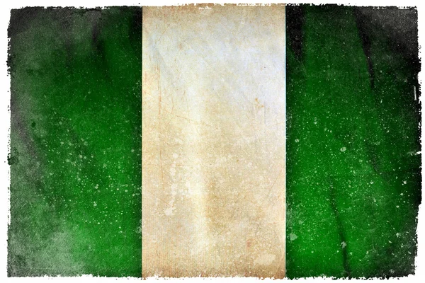 Nijerya grunge bayrağı — Stok fotoğraf