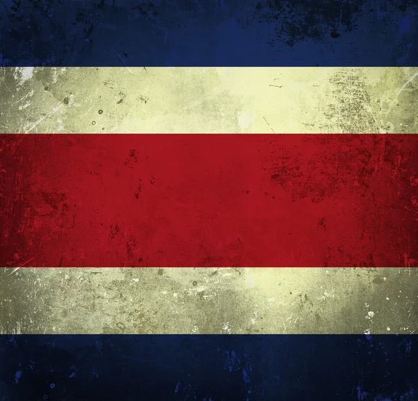 Grunge Kostarická vlajka — Stock fotografie