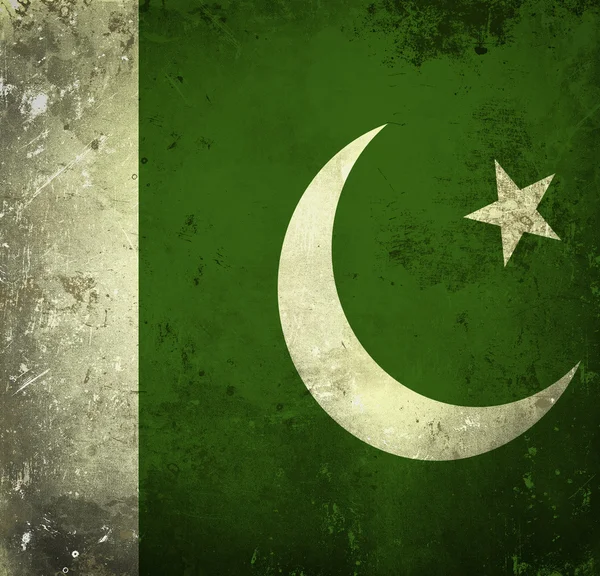 Гранжевий прапор Пакистану — стокове фото