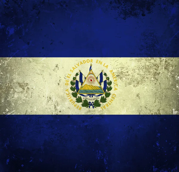 Bandiera grunge di El Salvador — Foto Stock