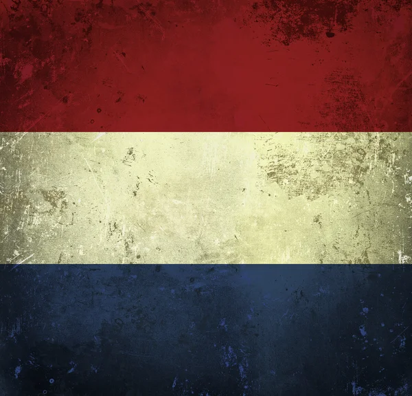 荷兰的 grunge 旗子 — 图库照片