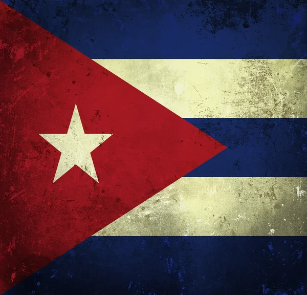 Cubas grungeflagg – stockfoto