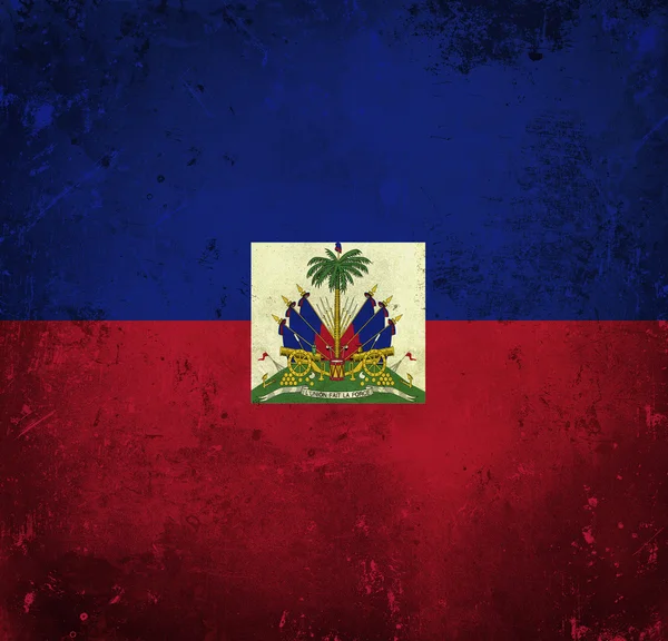 Grunge vlag van Haïti — Stockfoto