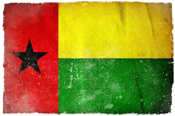 几内亚几内亚比绍 grunge 旗 — 图库照片
