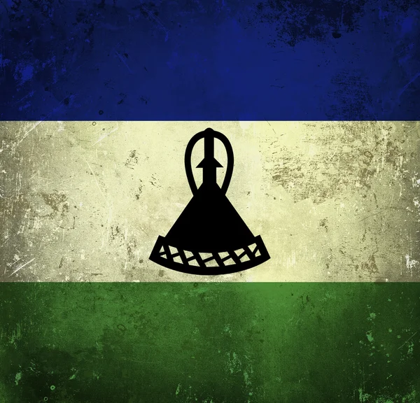 Bandiera grunge del Lesotho — Foto Stock