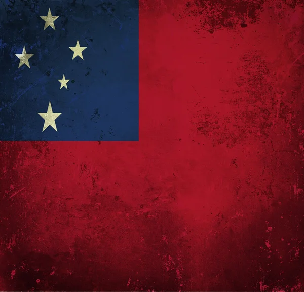 Гранж-флаг Самоа — стоковое фото