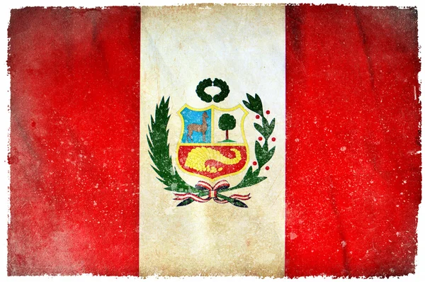 Peru grunge flagga — Stockfoto