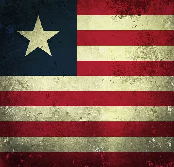 Grunge-Flagge Liberias — Stockfoto