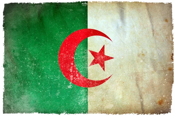 Прапор Алжиру гранж — стокове фото