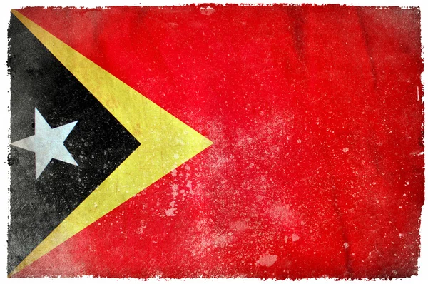 Grunge vlajka Východního Timoru — Stock fotografie