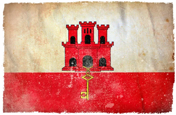 Gibraltar grunge flagga — Stockfoto