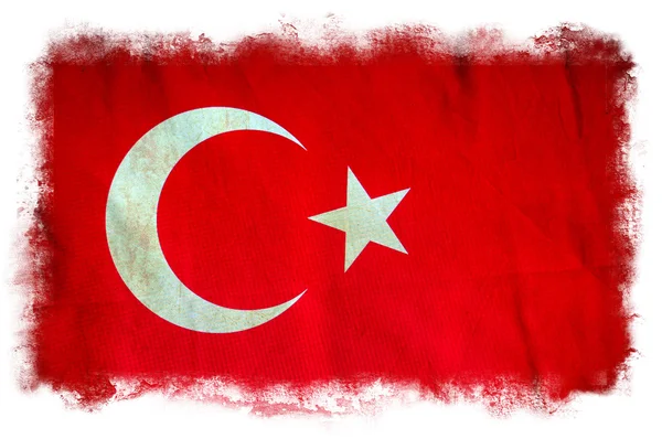 Turchia bandiera grunge — Foto Stock