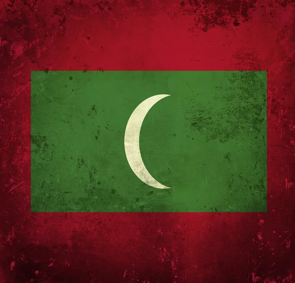Grunge flagga Maldiverna — Stockfoto