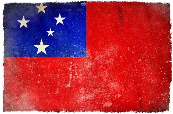 Samoa grunge vlag — Stockfoto