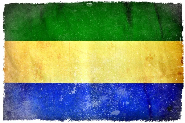 Gabon grunge zászló — Stock Fotó