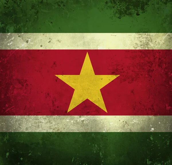Grunge drapeau du Suriname — Photo