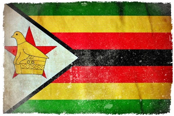 Zimbabwe grunge flagga — Stockfoto