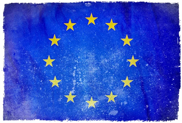 Bandera grunge de la Unión Europea — Foto de Stock