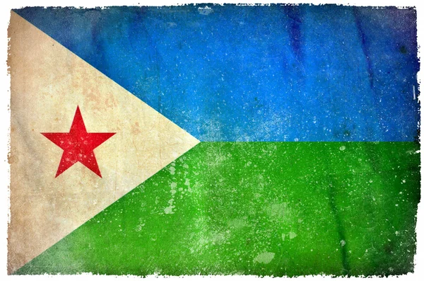 Гранж-флаг Джибути — стоковое фото