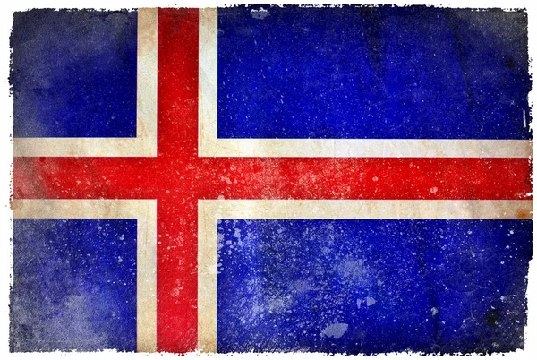 Islanda bandiera grunge — Foto Stock