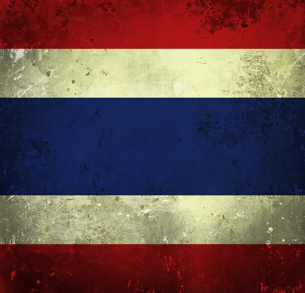 Thajská vlajka grunge — Stock fotografie