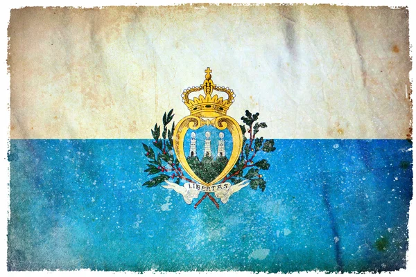 Bandeira grunge de San Marino — Fotografia de Stock