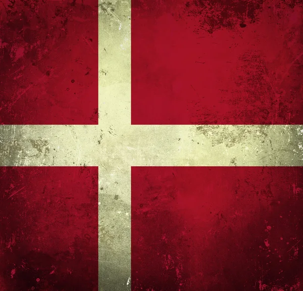 Grunge flag of Denmark — Stock Photo, Image