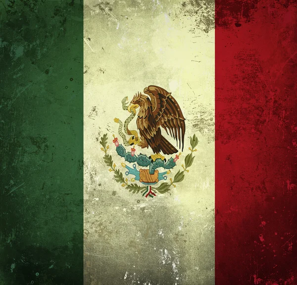 Bandera grunge de México — Foto de Stock