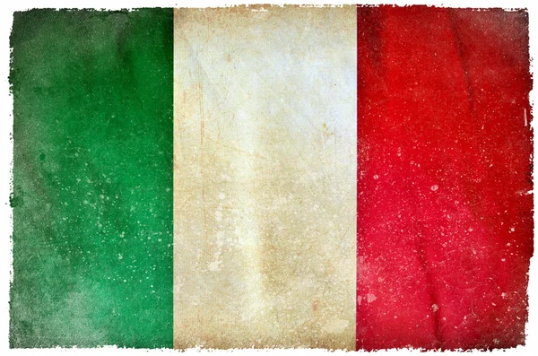 Italië grunge vlag — Stockfoto