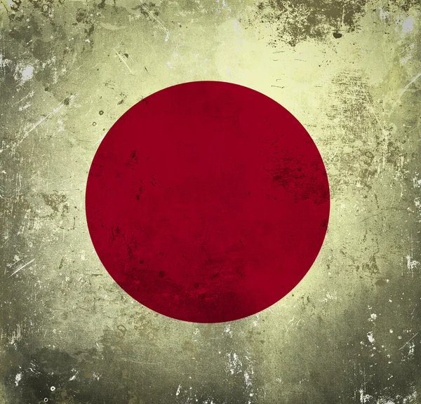 Japonya bayrağı Grunge — Stok fotoğraf